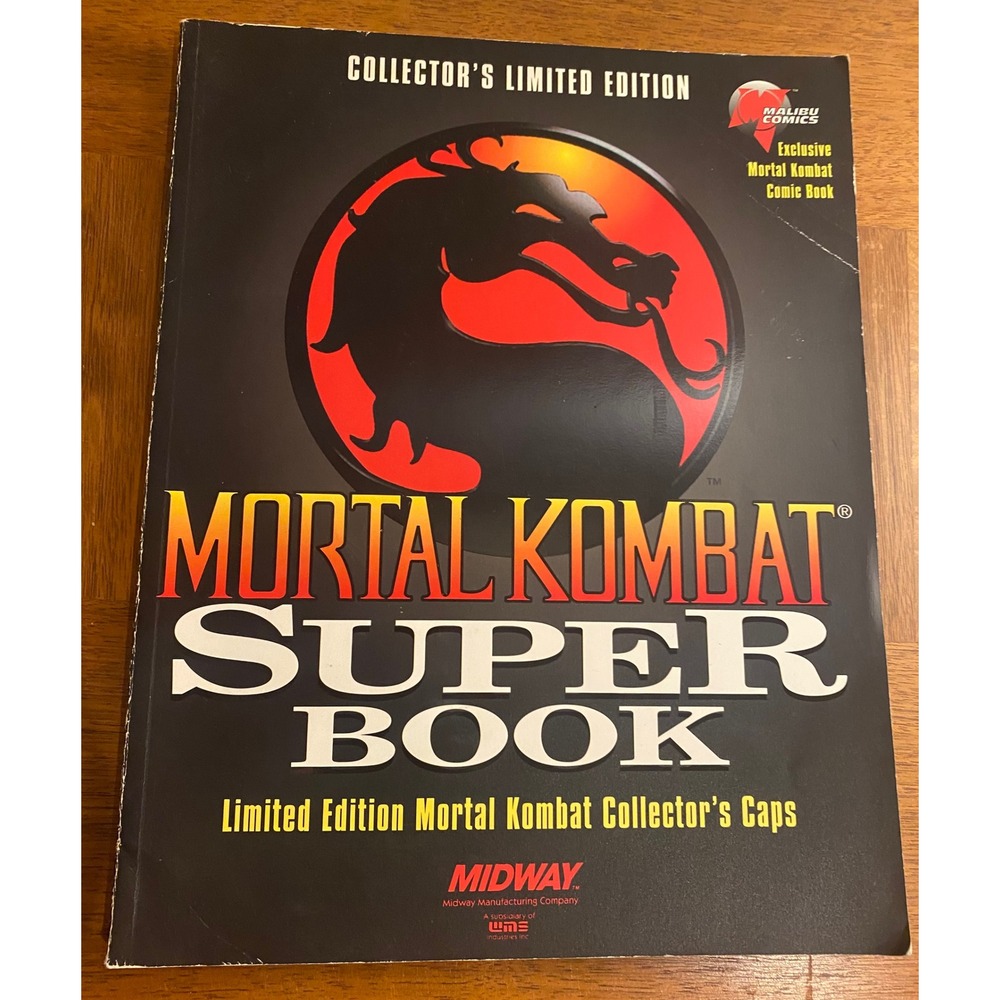 Mortal Kombat Super Book Collector's Edition BradyGames Black Excellent MK1 MK2
